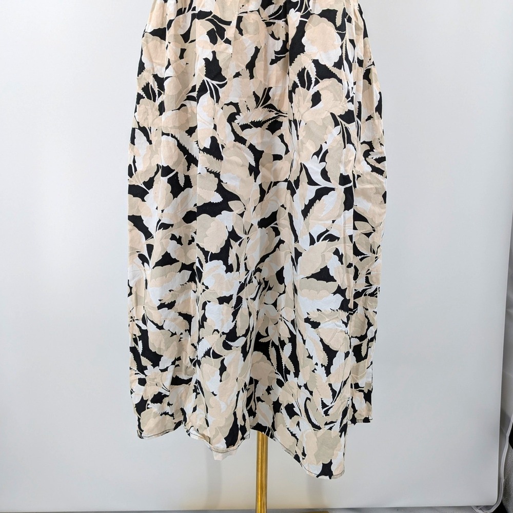 Cotton Floral Midi Dress Back Stretch Spaghetti Strap Romantic Summer Fit - Picture 7 of 9
